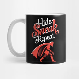 Hide, Sneak, Repeat - Black - Funny RPG Mug